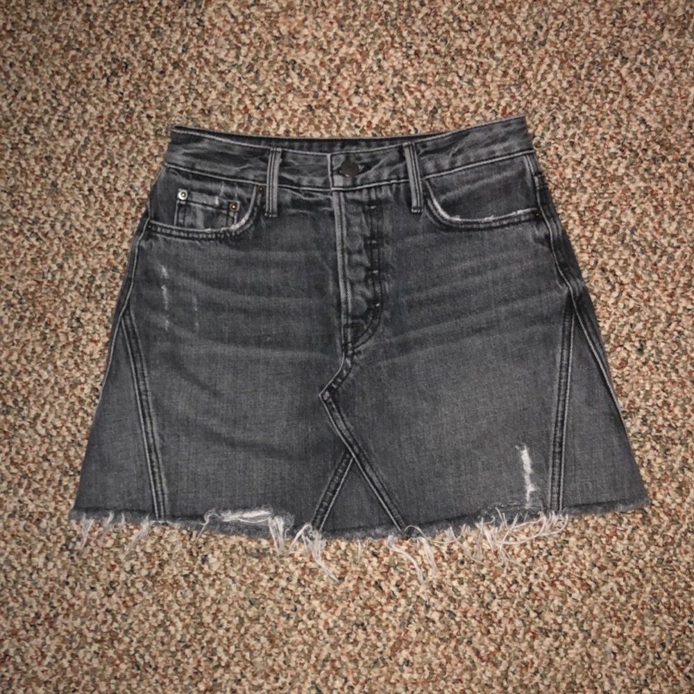 GRLFRND Eva Distressed Denim Skirt SZ 24 EUC - Picture 5 of 7